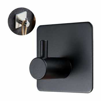 TaffHOME Gantungan Dinding Kapstok Hook Hanger Stainless Steel 201 - H012 - Black