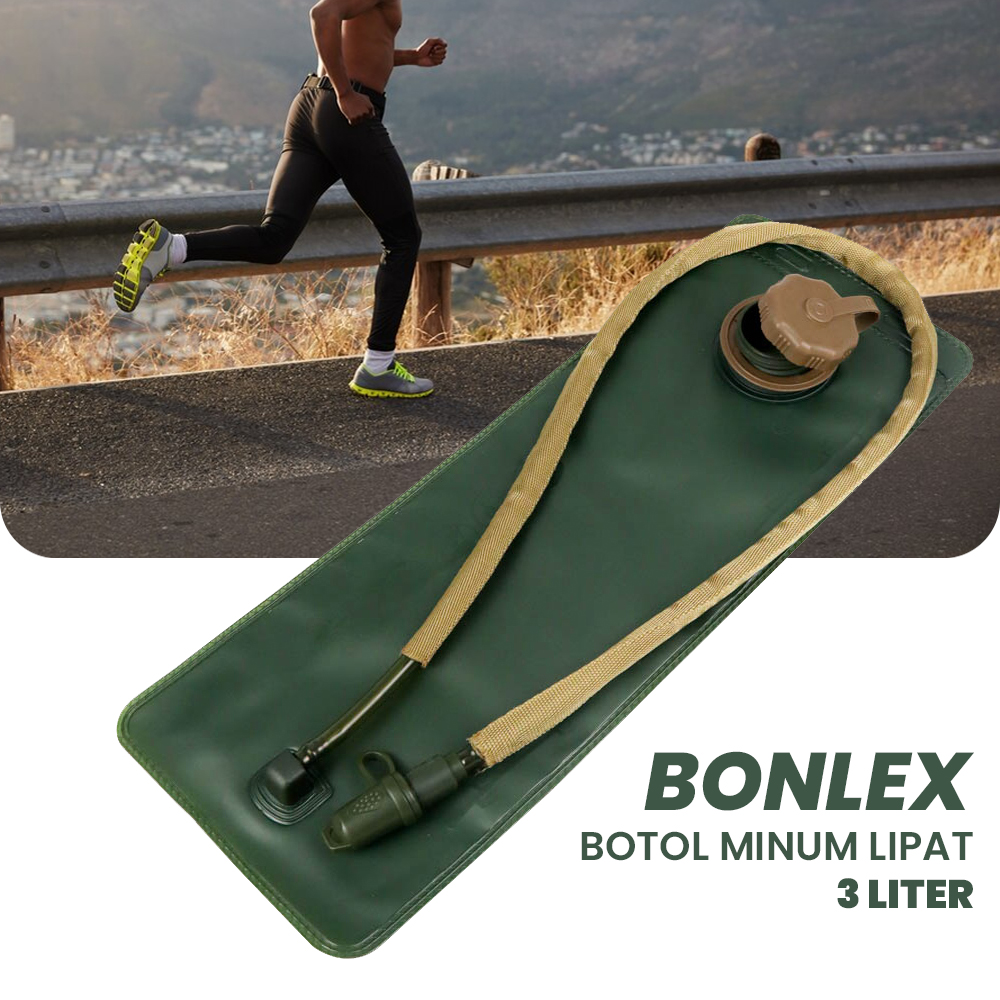 Bonlex Botol Minum Lipat Outdoor Water Bag 3 Liter Y8 Green