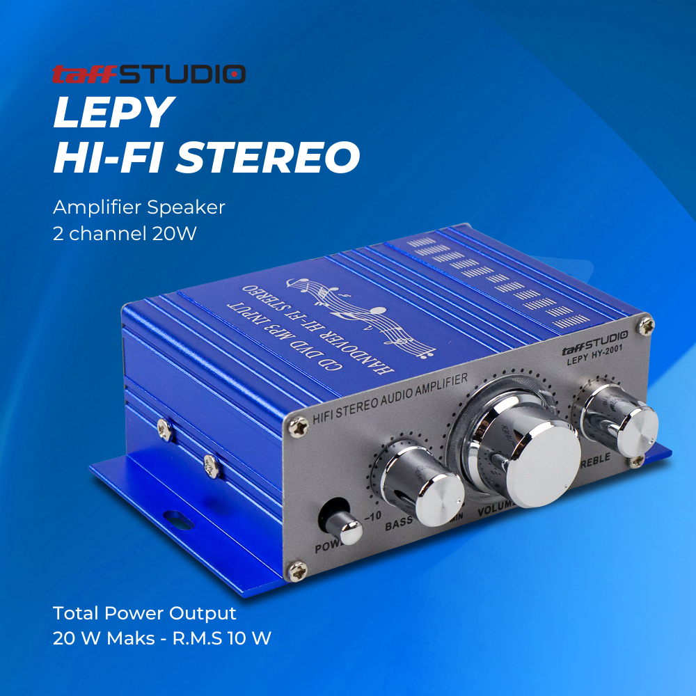 Gambar produk TaffSTUDIO Lepy Hi-Fi Stereo Amplifier Speaker 2 channel 20W - HY-2001