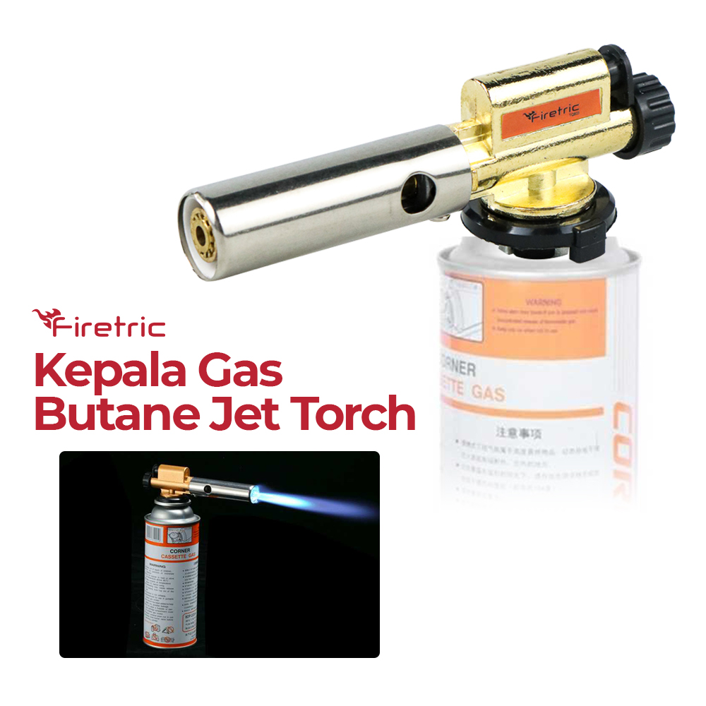 Firetric Kepala Gas Butane Jet Torch Flame Gun TQ803 Golden