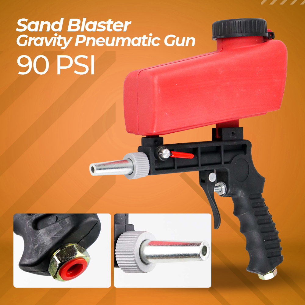 JOUSTMAX Sand Blaster Gravity Pneumatic Gun 90 PSI AS1183 Red