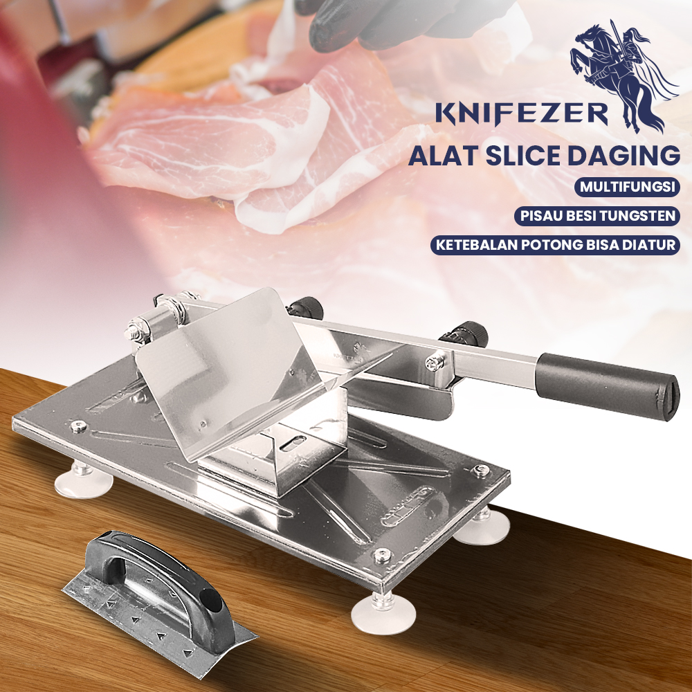 KNIFEZER Alat Slice Daging Meat Lamb Cutter Machine SKP229 Silver
