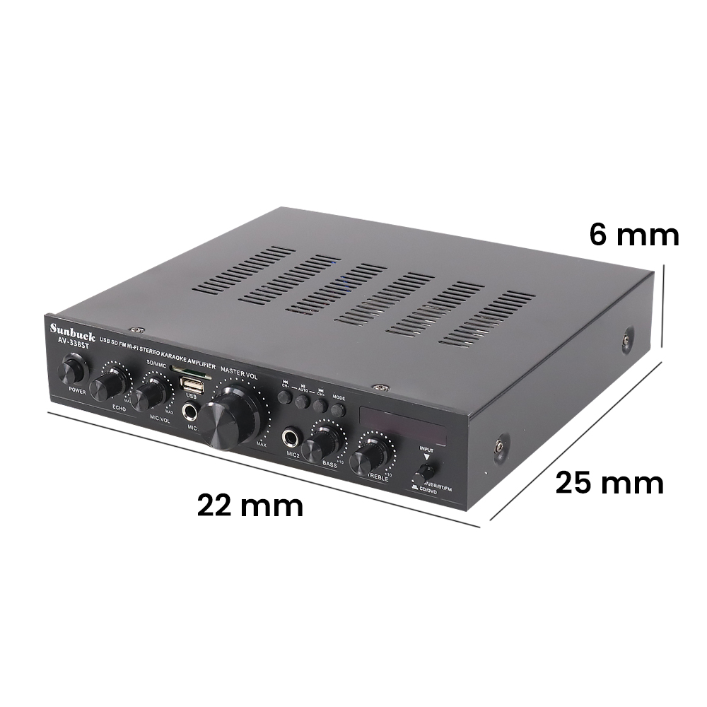 Sunbuck Audio Amplifier Bluetooth EQ Karaoke Home Theater FM Radio ...