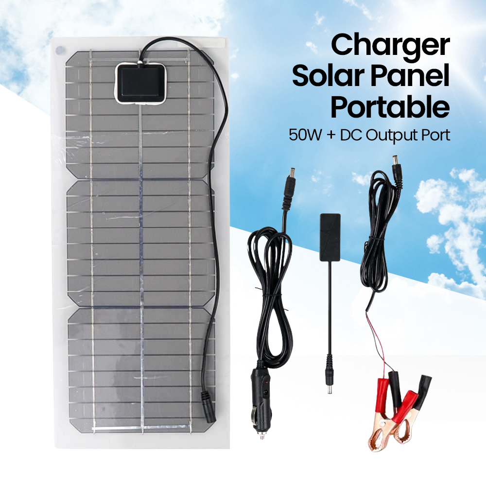BOGUANG Charger Solar Panel Portable 50W + DC Output Port BO37