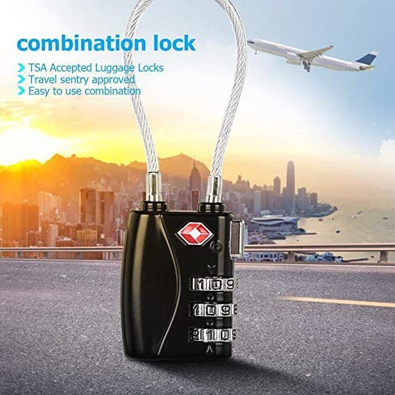 Gambar produk CoolCell Gembok Koper Angka 3 Digit Suitcase Password TSA Lock - TSA-719C