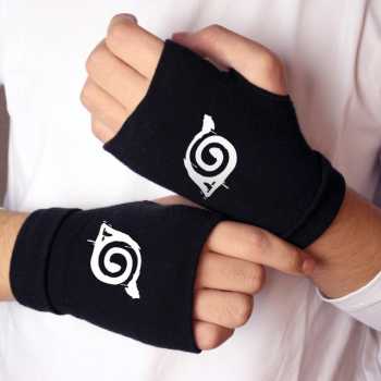 Olahraga Lari - Bandai Sarung Tangan Setengah Jari Cosplay Kakashi Hand Glove - 322 - Black