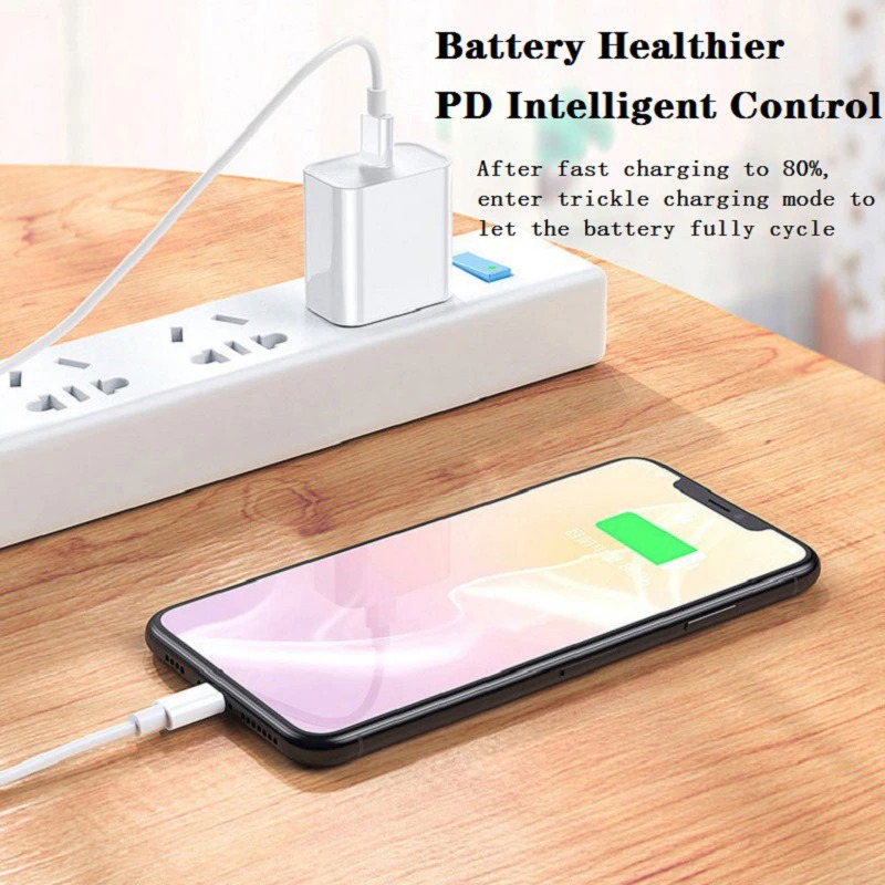 Gambar produk AMZWN Charger Apple Type C PD 20W EU Plug for iPhone 14 - JB0QC01