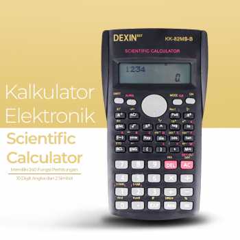 Kalkulator - DEXIN Kalkulator Elektronik Scientific Calculator - KK-82MS-B - Black