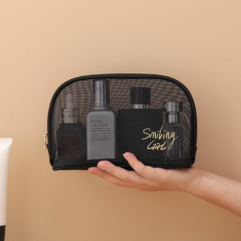 Gambar produk Fang Lun Tas Make Up Kosmetik Transparent Mesh Octagon Bag - SMG2 - 7