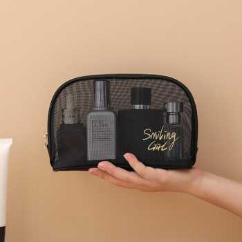 Gambar produk Fang Lun Tas Make Up Kosmetik Transparent Mesh Octagon Bag - SMG2 - 7
