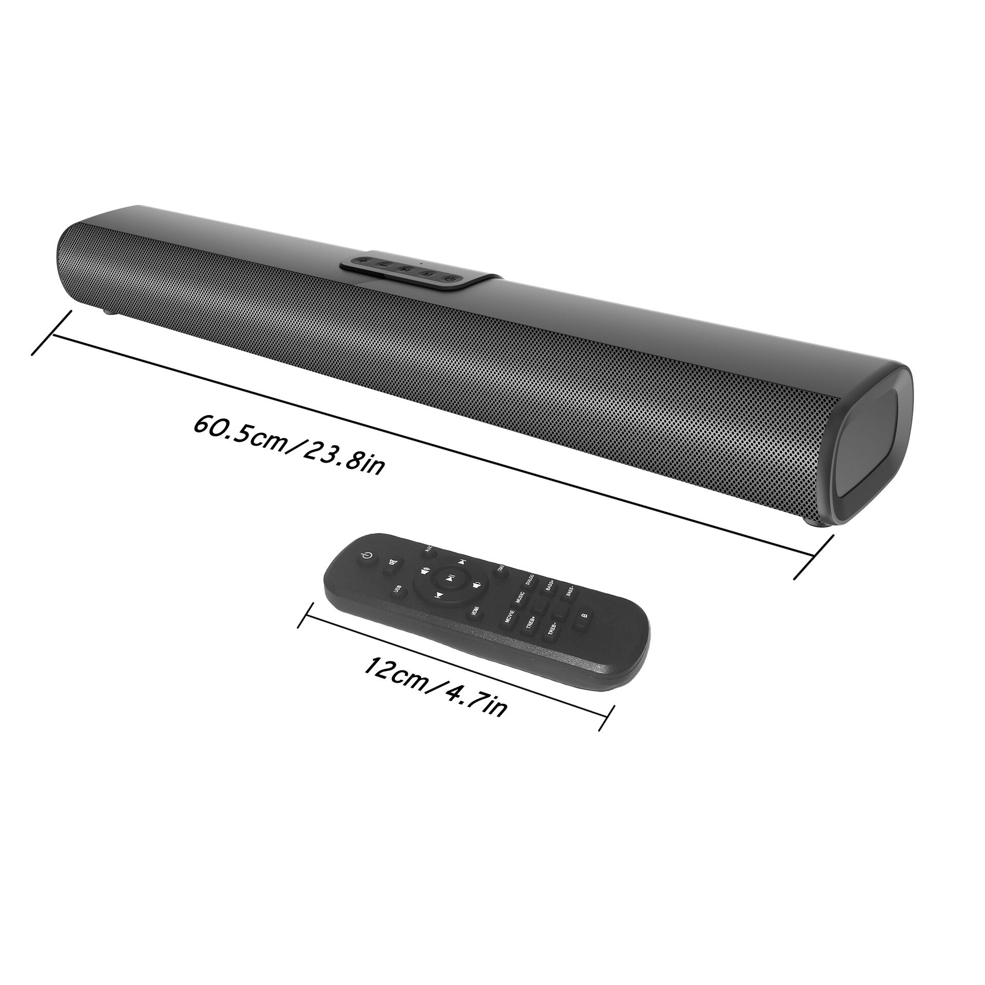 PROSUCCESS Soundbar Speaker Bluetooth Builtin EQ Audio S20Long Black