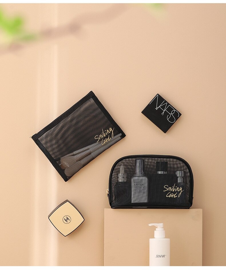 Gambar produk Fang Lun Tas Make Up Kosmetik Transparent Mesh Octagon Bag - SMG2 - 8