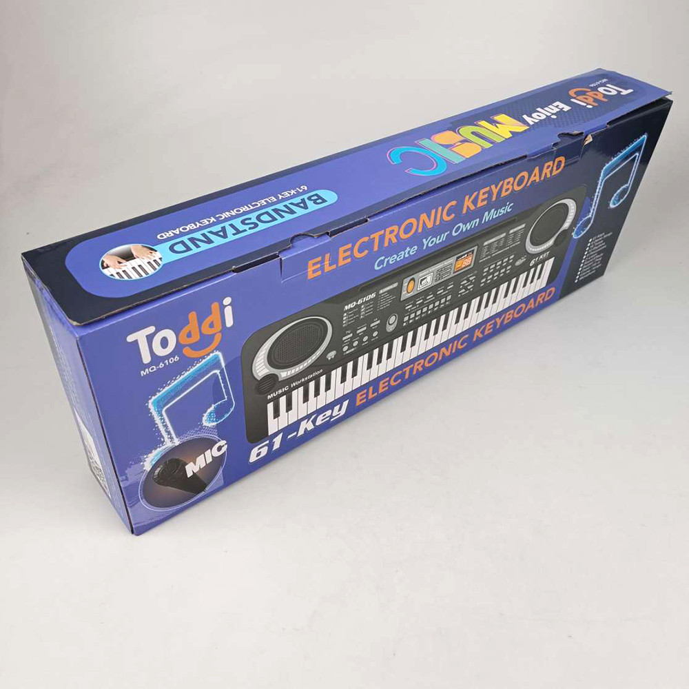 Toddi Digital Electronic Keyboard 61 Keys MQ6106 Black