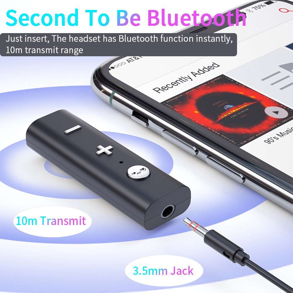 Gambar produk Essager Adaptor Audio Bluetooth 5.0 Transmitter Receiver Adapter 3.5mm - ES35