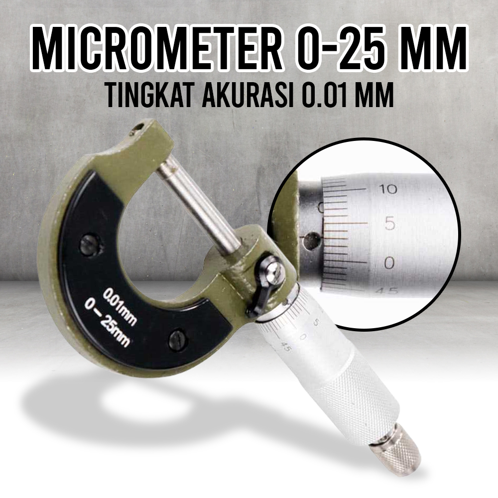 Mitutoyo Micrometer 025 mm 0.01 mm QST008 Silver Black