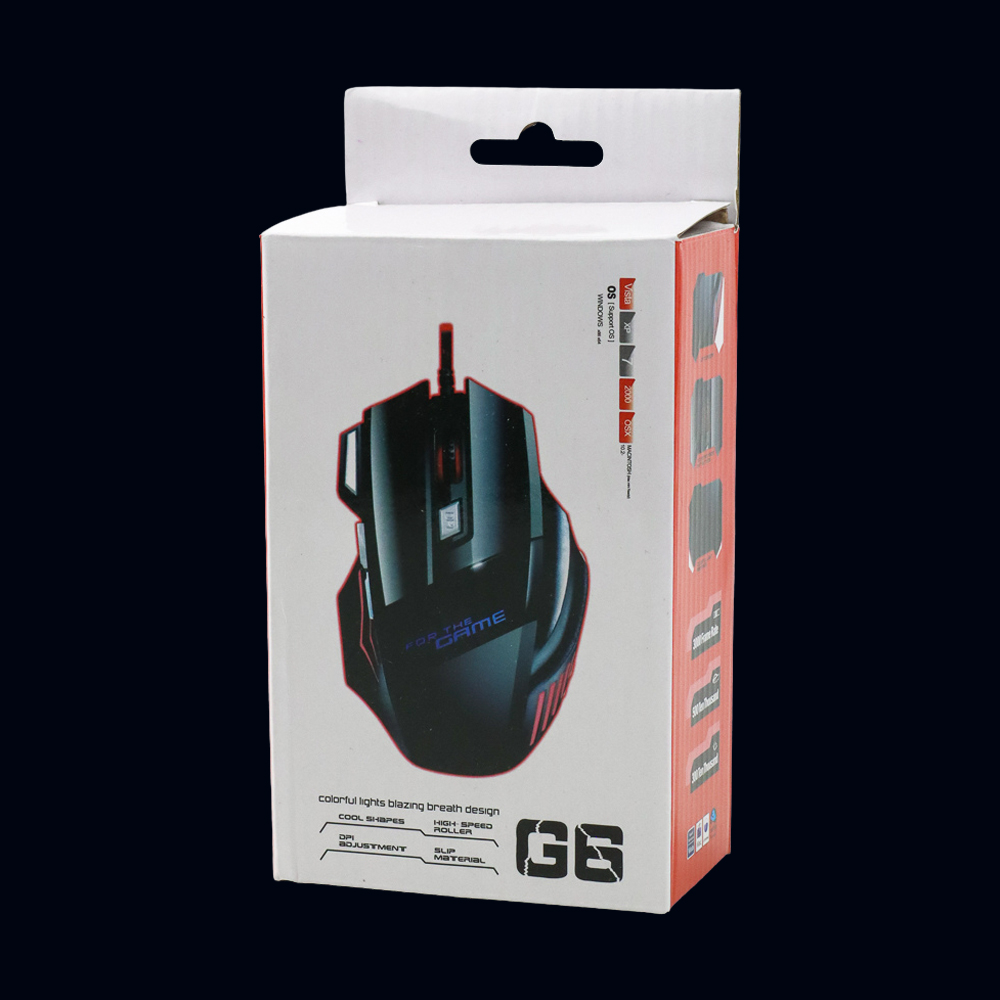 Gambar produk YXLM Gaming Mouse Wired 7 Tombol LED USB 2.0 RGB 2400 DPI - G6