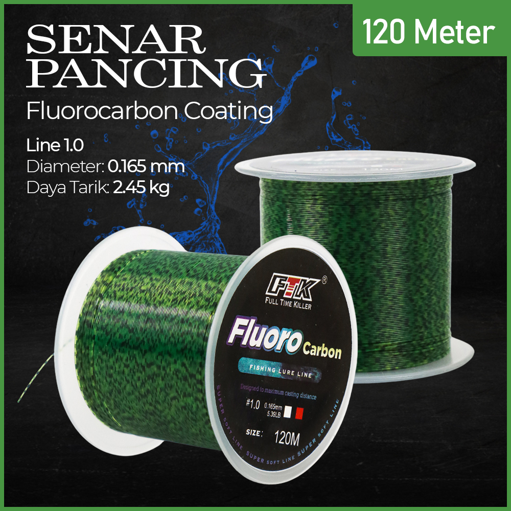FTK Senar Pancing Invisible Spot Fluorocarbon Coating Line 1.0 120