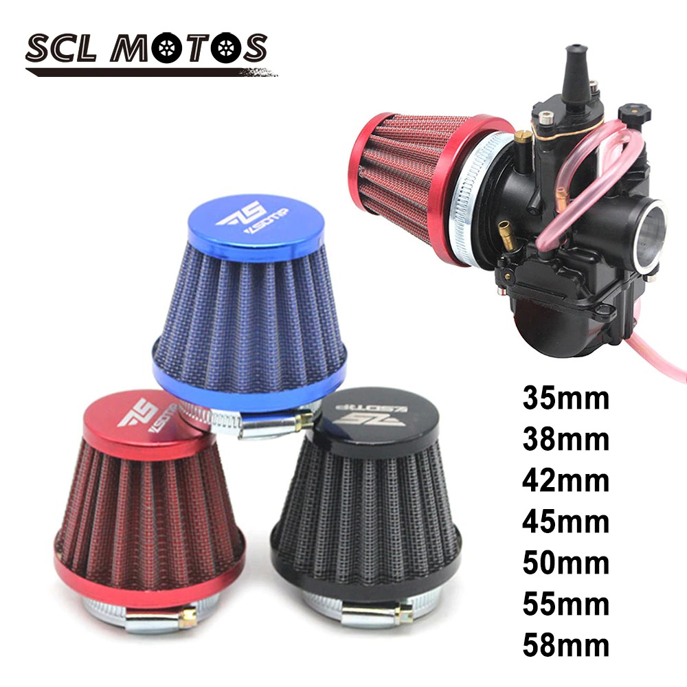 Gambar produk SCL MOTOS Filter Udara Karburator Motor Universal Pipa Intake 42 mm - SC42