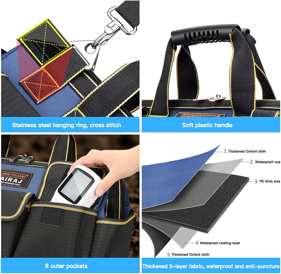 Gambar produk AIRAJ Tas Perkakas Storage Tool Bag Waterproof Wear Resistant 21 Inch - A02584/A02741