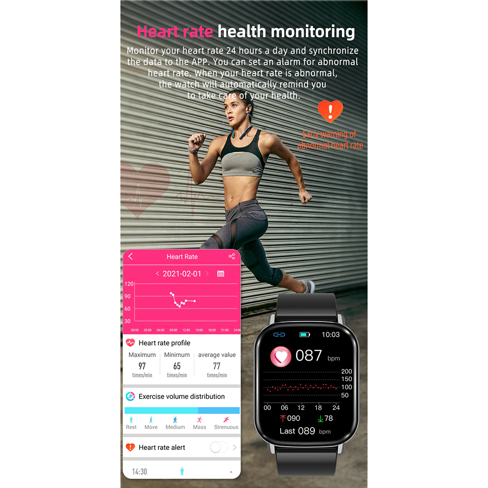 Gambar produk SKMEI Smartwatch Sport Heart Rate Sleep Waterproof - H01