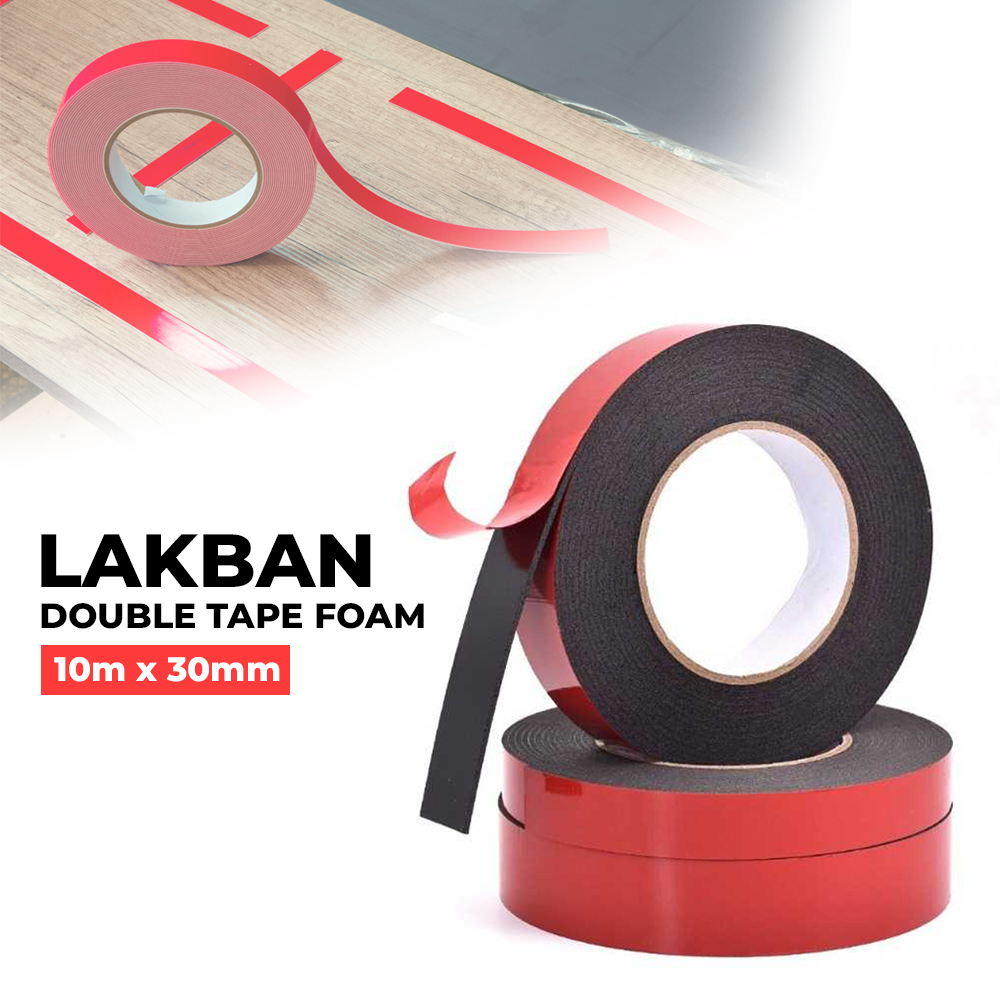 Ecihen Lakban Tebal Double Tape Foam 10M 30 mm Ech01 Red