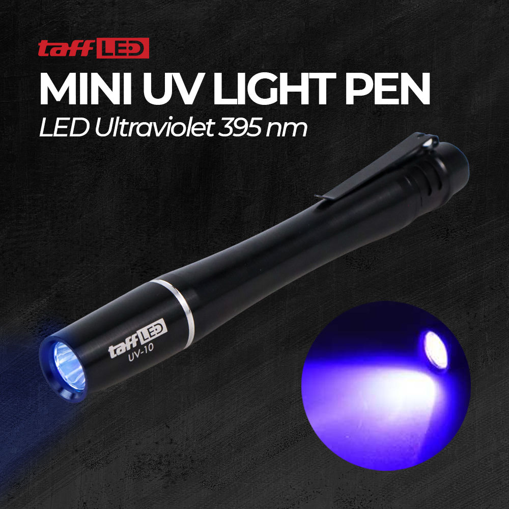 TaffLED Ultraviolet UV Light Pen Mini Senter LED 395nm UV10 Black