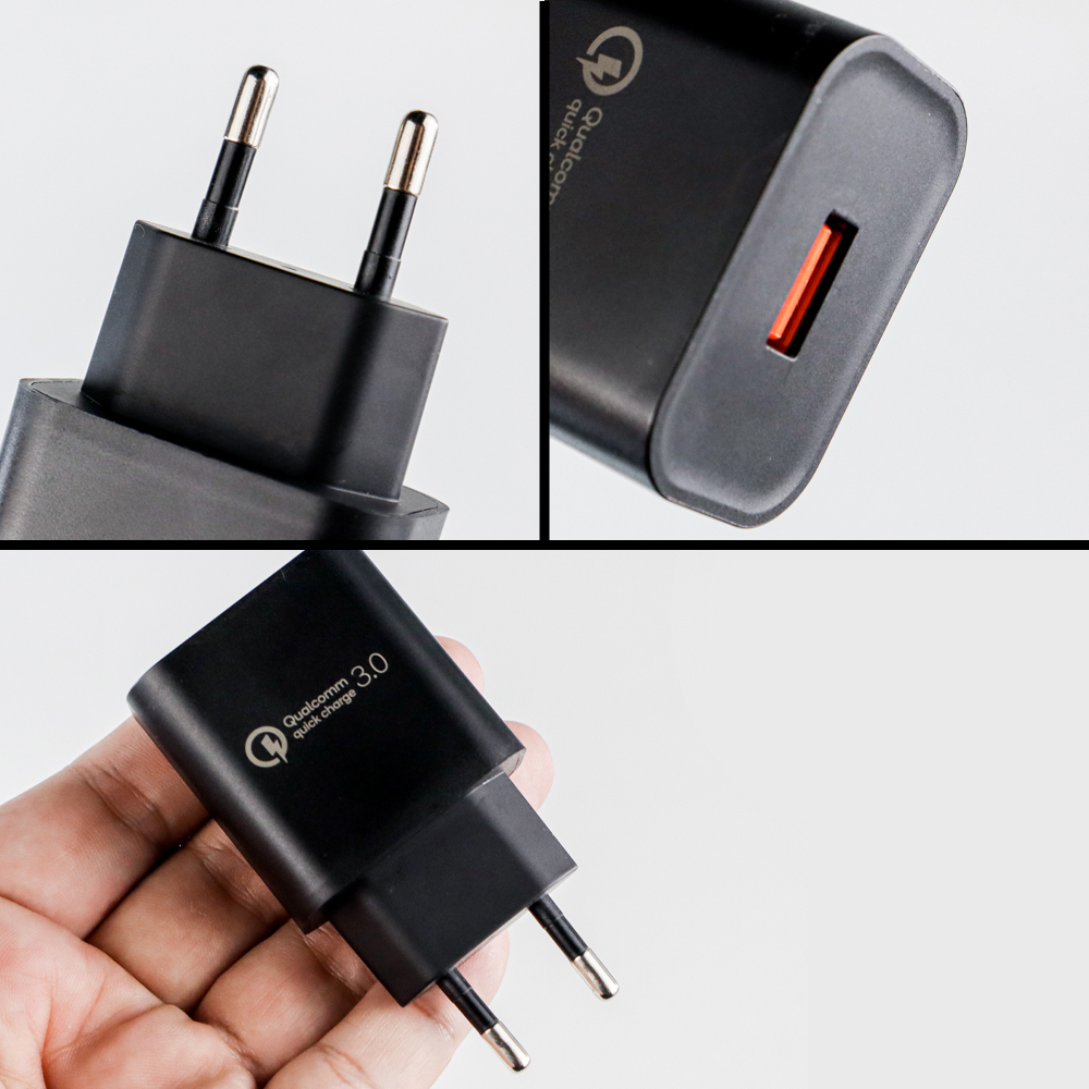Gambar produk Gusima Charger USB Universal Quick Charge 3.0 1 Port EU Plug 18W - GS-552