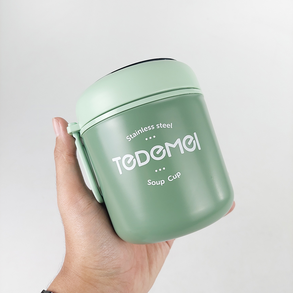 Gambar produk TEDEMEI Tempat Makan Anak 304 Stainless Steel 530ml with Spoon - TDM53