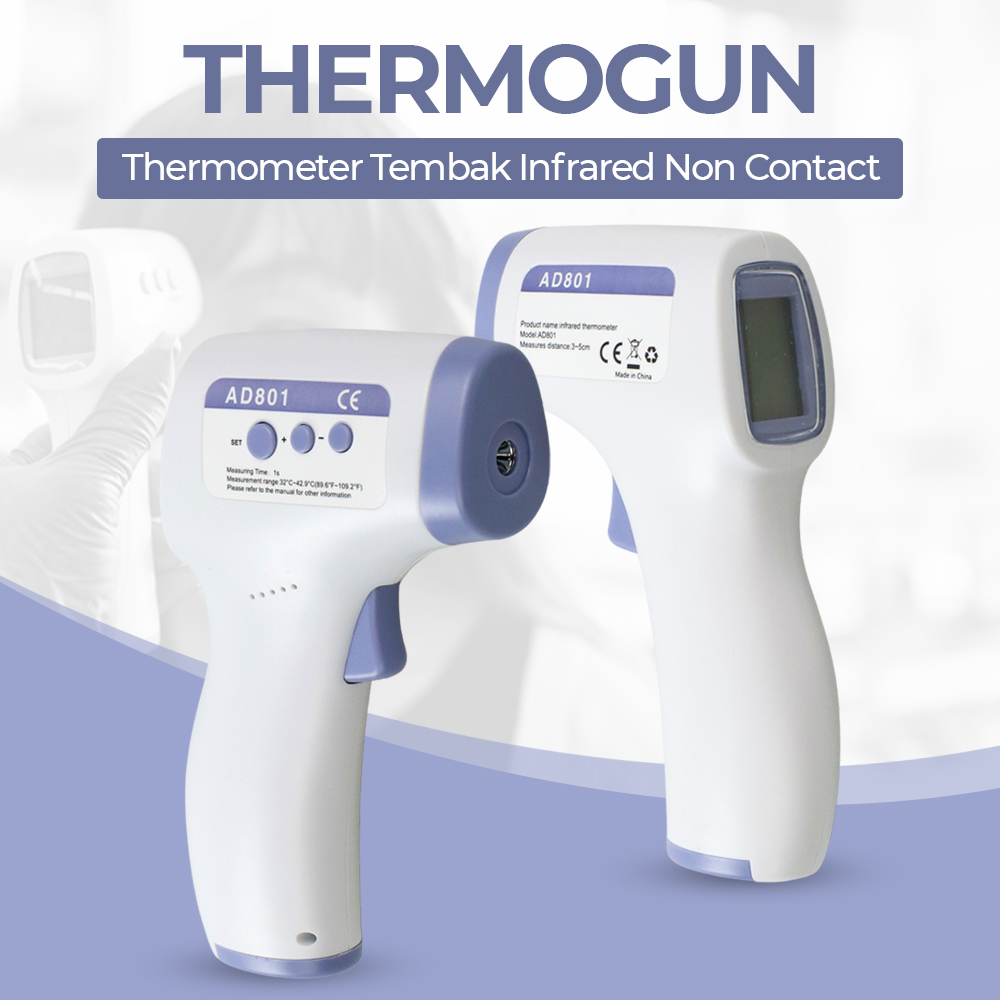 Leader Thermogun Thermometer Tembak Infrared Non Contact AD801