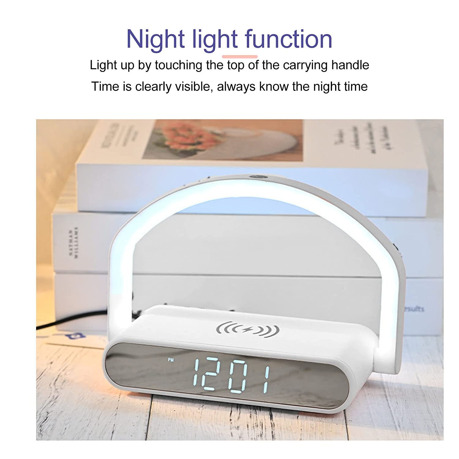Gambar produk FEMB Jam Alarm Digital Wireless Charging Smartphone LED Night Light - 2208