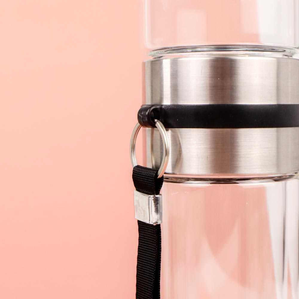 Gambar produk One Two Cups Botol Minum Kaca Borosilikat dengan Saringan 400ml - VN301