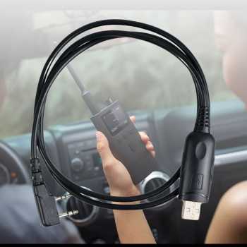 Taffware USB Cable + CD Driver for Baofeng Pofung Walkie Talkie - Black