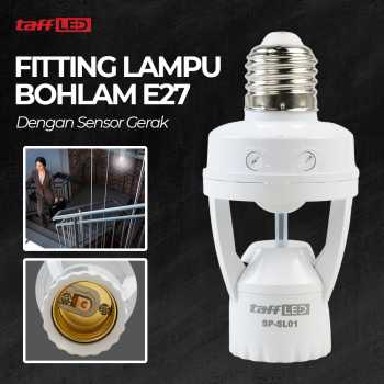TaffLED Fitting Lampu Bohlam PIR Sensor 2000 LUX 240V 60W E27 - SP-SL01 - White