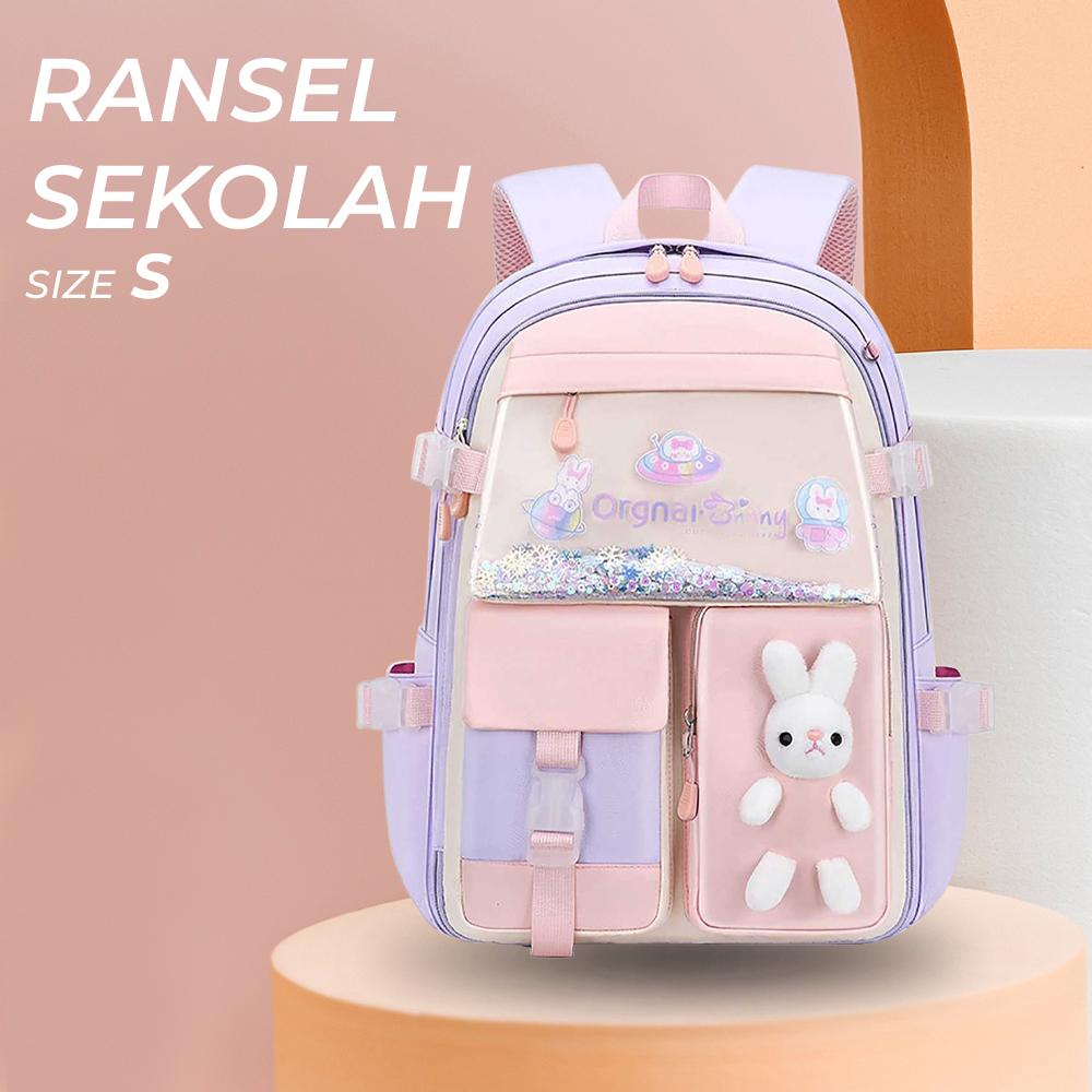 Gambar produk Orgnai Tas Ransel Sekolah Anak Cute Rabbit Size S - ZBS-01