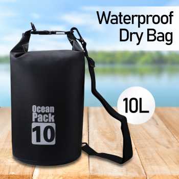 Tas, Cooler & Hidrasi Camping - Ocean Pack Outdoor Waterproof Bucket Dry Bag 10 Liter - OB101 - Black