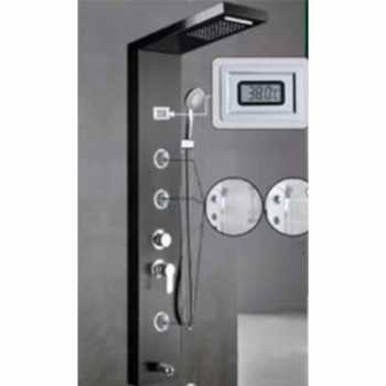 Inner Shower Mandi Waterfall Panel Digital Display Wall Mounted - IN34 - Black
