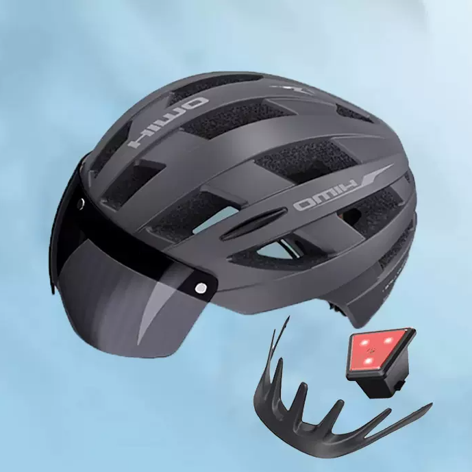 Gambar produk HIMO Helm Sepeda Bike Visor Breathable Shockproof with Tail Light - S1