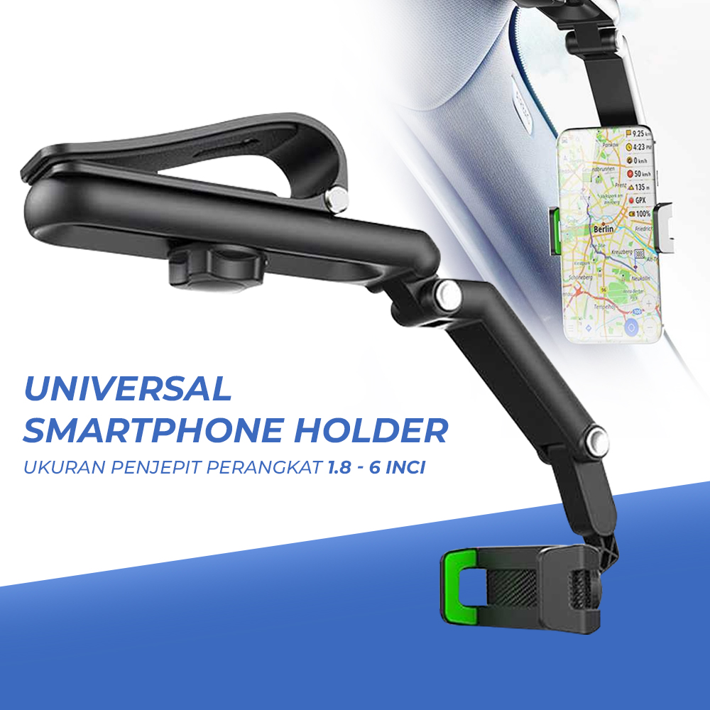 Gambar produk Alloet Universal Smartphone Car Holder Sun Visor 360 degree - ZY210
