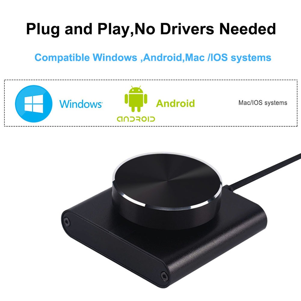 Gambar produk ALLOYSEED Pengatur Suara Komputer Volume Controller Speaker USB Plug - ALY61