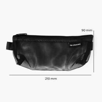 Gambar produk HeChooses Tas Make Up Kosmetik Transparent Mesh Triangle - KS34