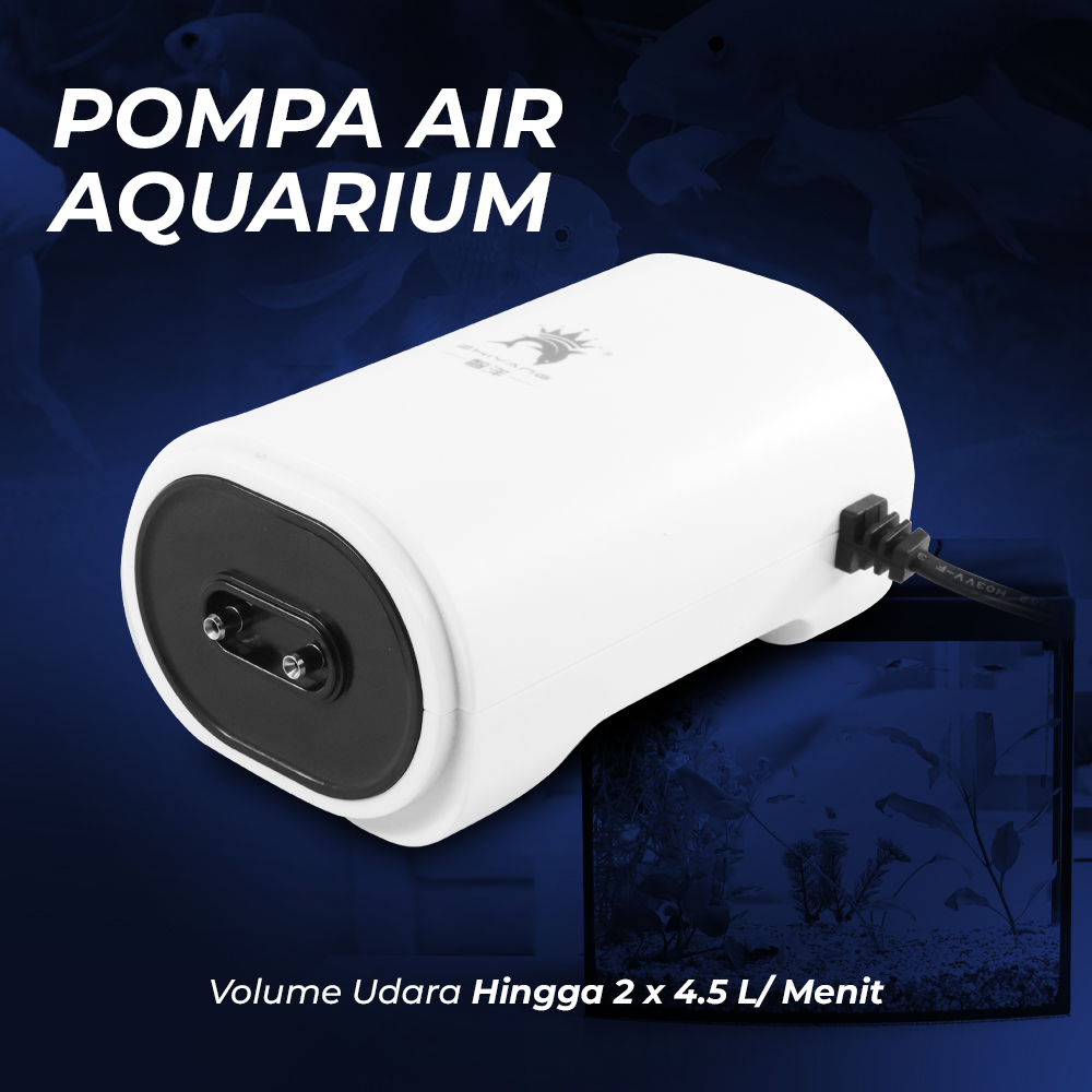ZHIYANG Pompa Air Aquarium Oxygen Pump Fish Tank Noise Reduction 12W