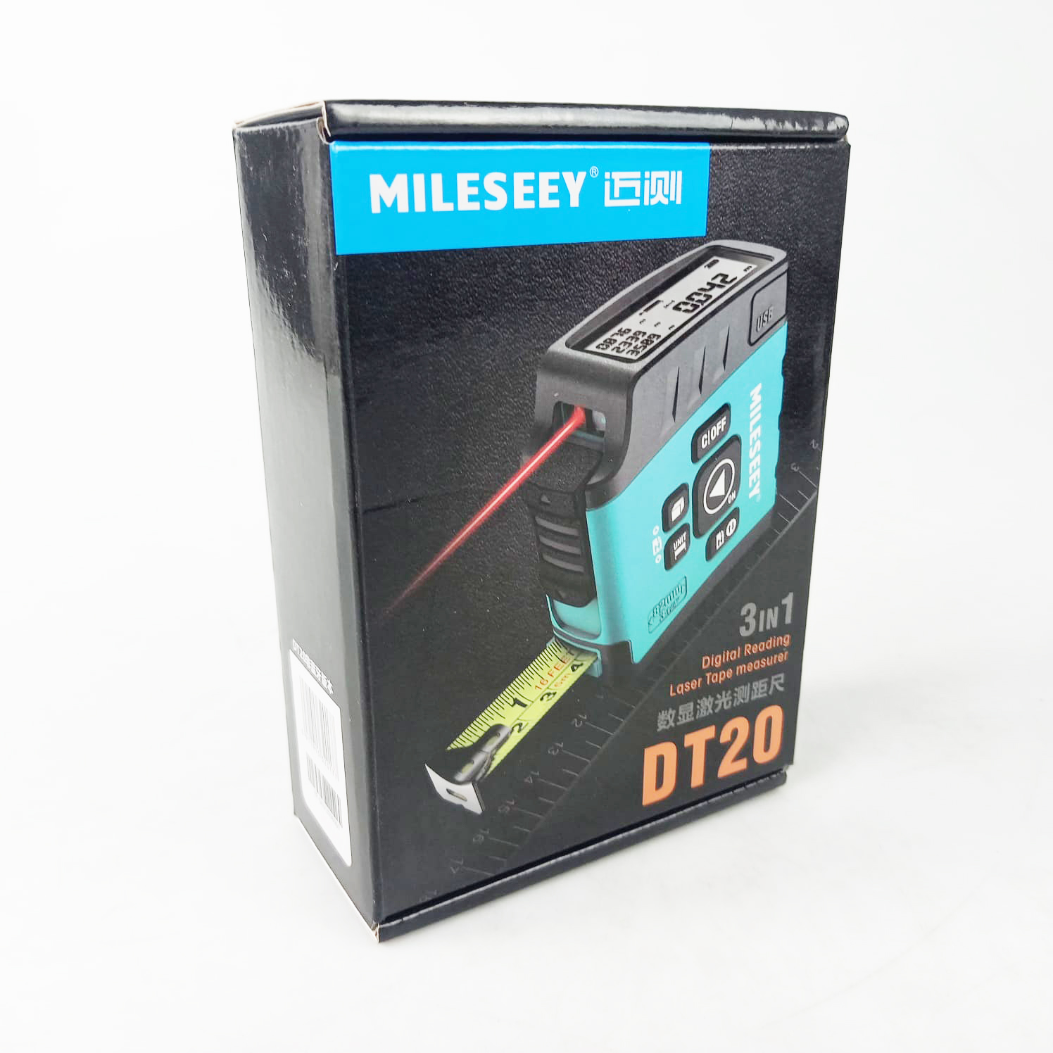MILESEEY Meteran Laser Bluetooth Rangefinder Tape Measure 3 in 1 40M DT20 Green