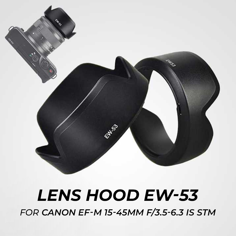 JJC Lens Hood EW53 for Canon EOS M10 EFM 1545mm F/3.56.3 IS STM Black