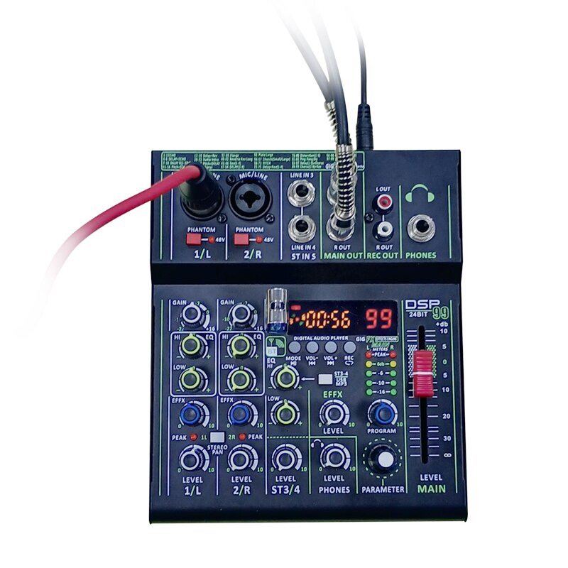 Gambar produk CYMIC USB Audio Mixer Bluetooth Karaoke 4 Channel 99 DSP Effects - LM4-DSP