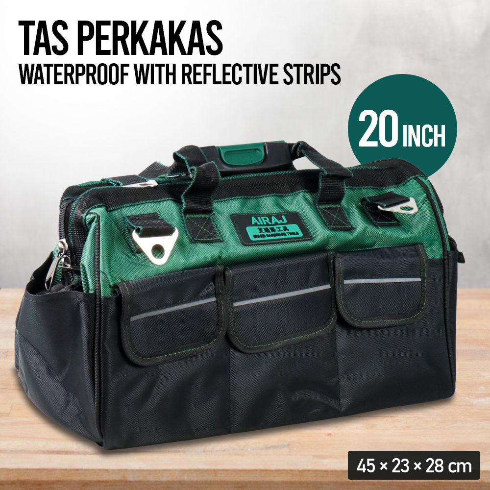 Gambar produk AIRAJ Tas Perkakas Storage Tool Bag Waterproof with Reflective Strips 20 inch - A03369