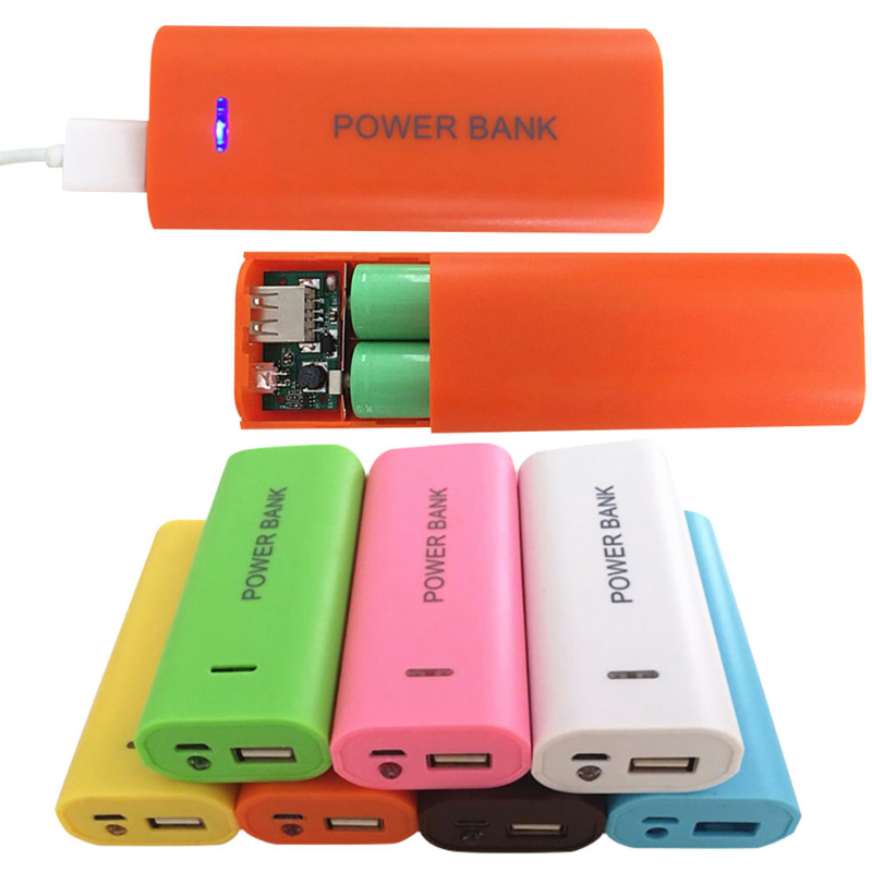 VARITIES Case Power Bank DIY 5600mAh 5V for 2 18650 Battery V600