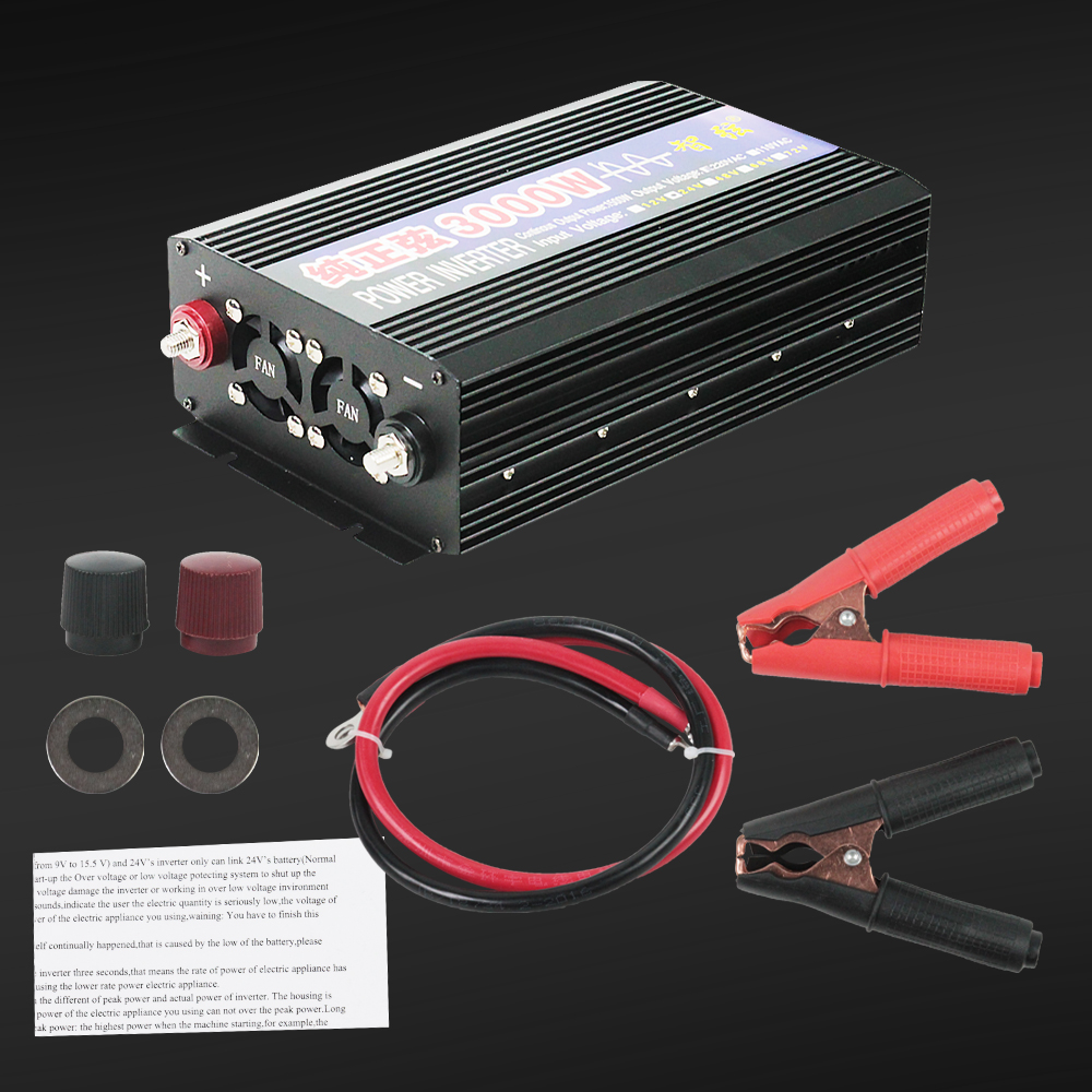 Taffware Power Inverter Mobil Pure Sine Wave DC 24V to AC 220V 3000W ...