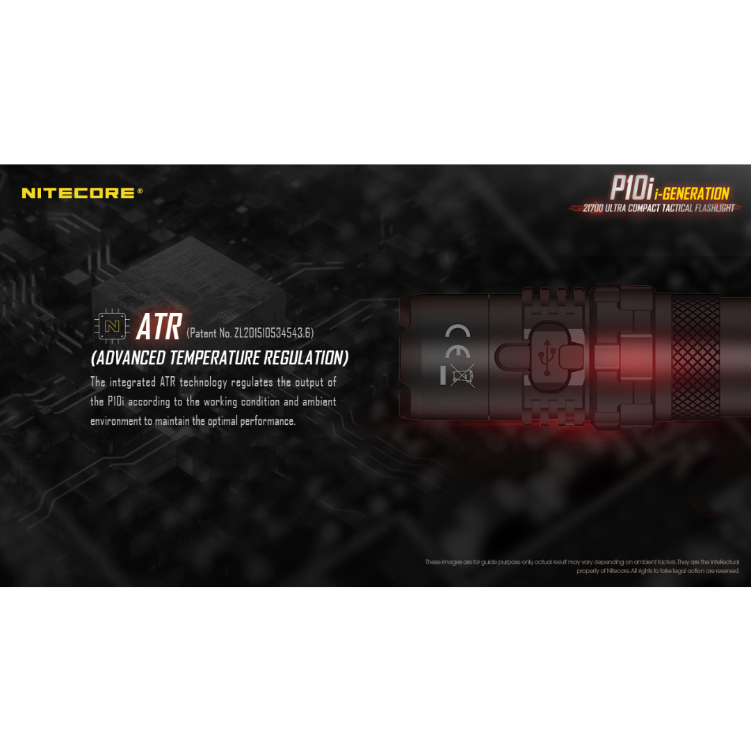 Gambar produk NITECORE Senter LED Flashlight Tactical USB Rechargeable IP68 1800lm - P10i