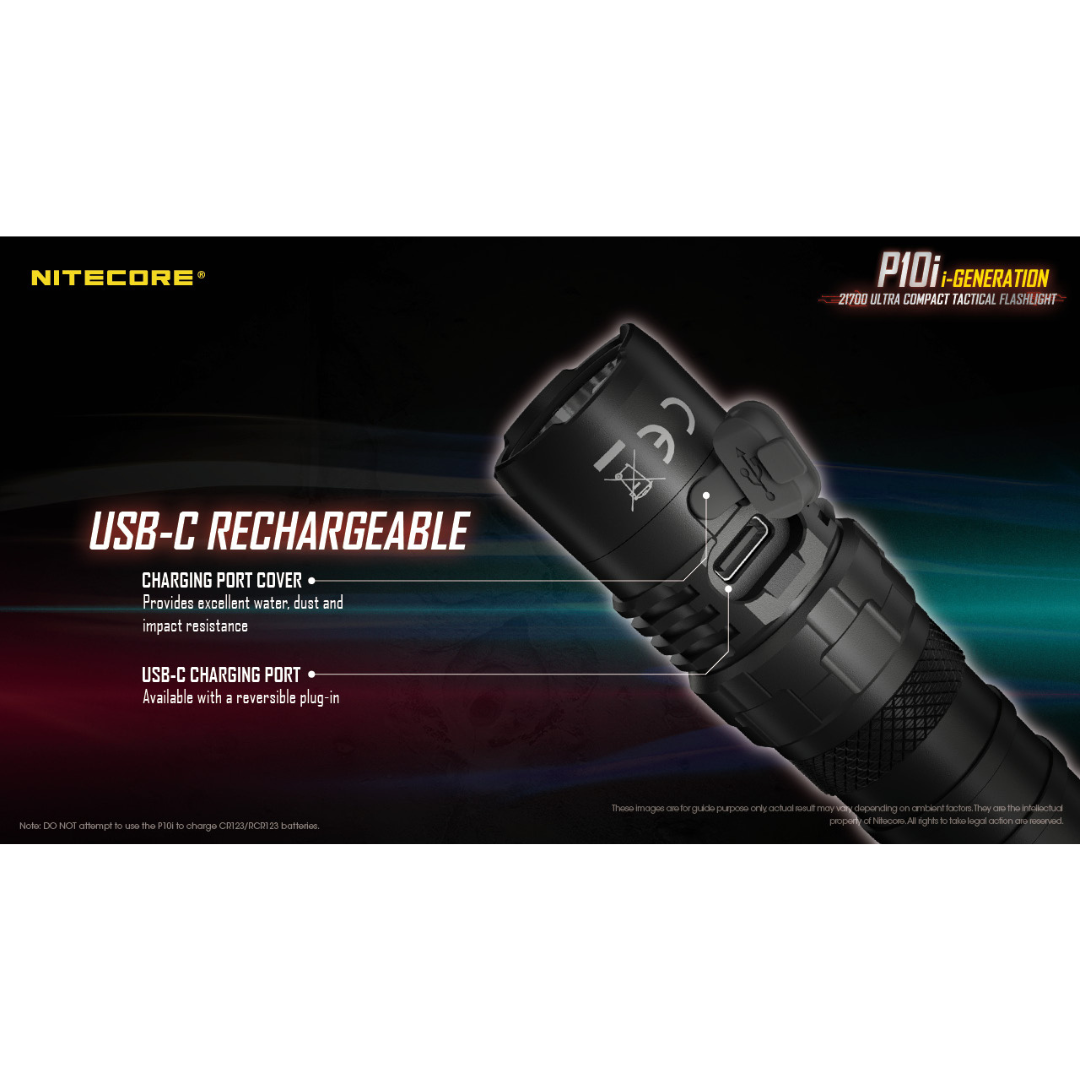 Gambar produk NITECORE Senter LED Flashlight Tactical USB Rechargeable IP68 1800lm - P10i