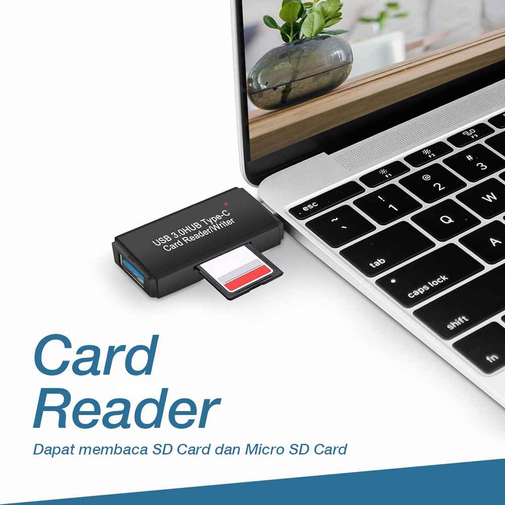 Card Reader USB Type C 3 in 1 USB 3.0 Hub Micro SD / SD Card YC432